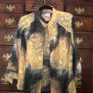 Nikki Long Sleeve Black and Yellow Jacket Size XL